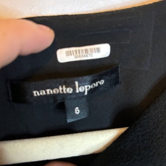 Nanette Lepore Dress Women's‎ Size 6 Bows Long Sleeve Sheath Black - Picture 3 of 4